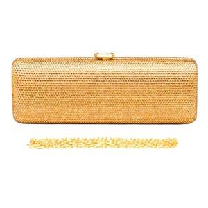 SLIM CRYSTAL PAVE BOX CLUTCH